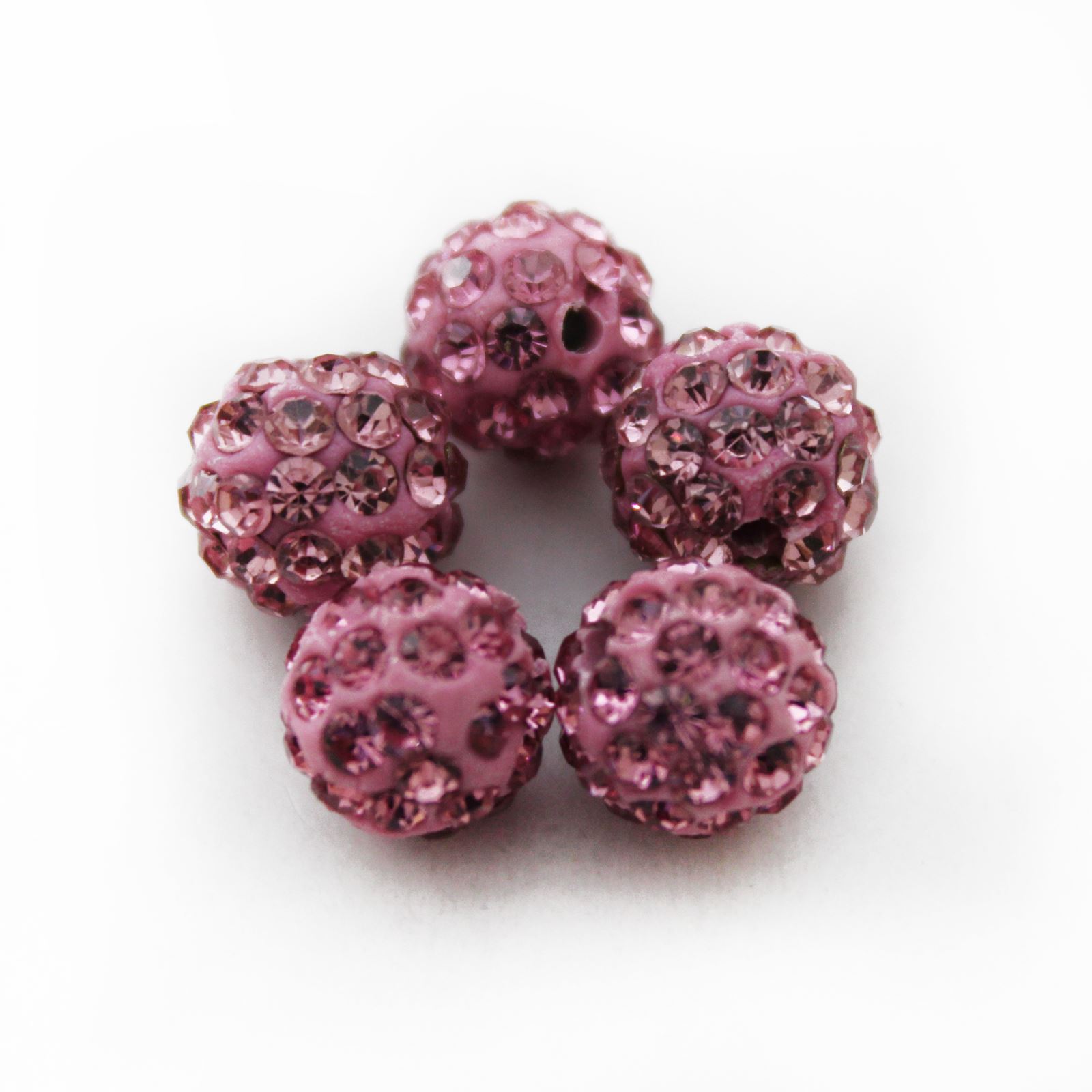 SHAMBALLA BEADS - HIGH QUALITY - 10MM - 5 CRYSTAL CLAY DISCO BALLS - Picture 9 of 29