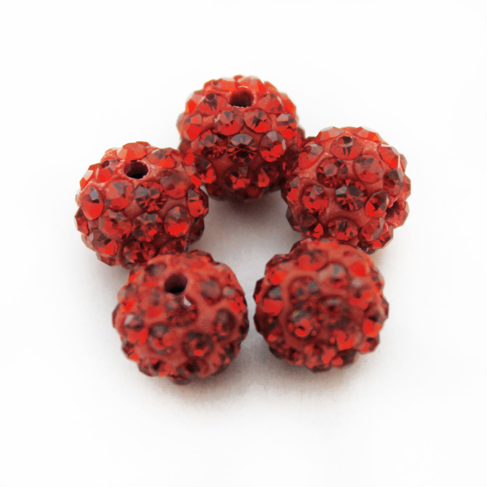 SHAMBALLA BEADS - HIGH QUALITY - 10MM - 5 CRYSTAL CLAY DISCO BALLS - Picture 20 of 29