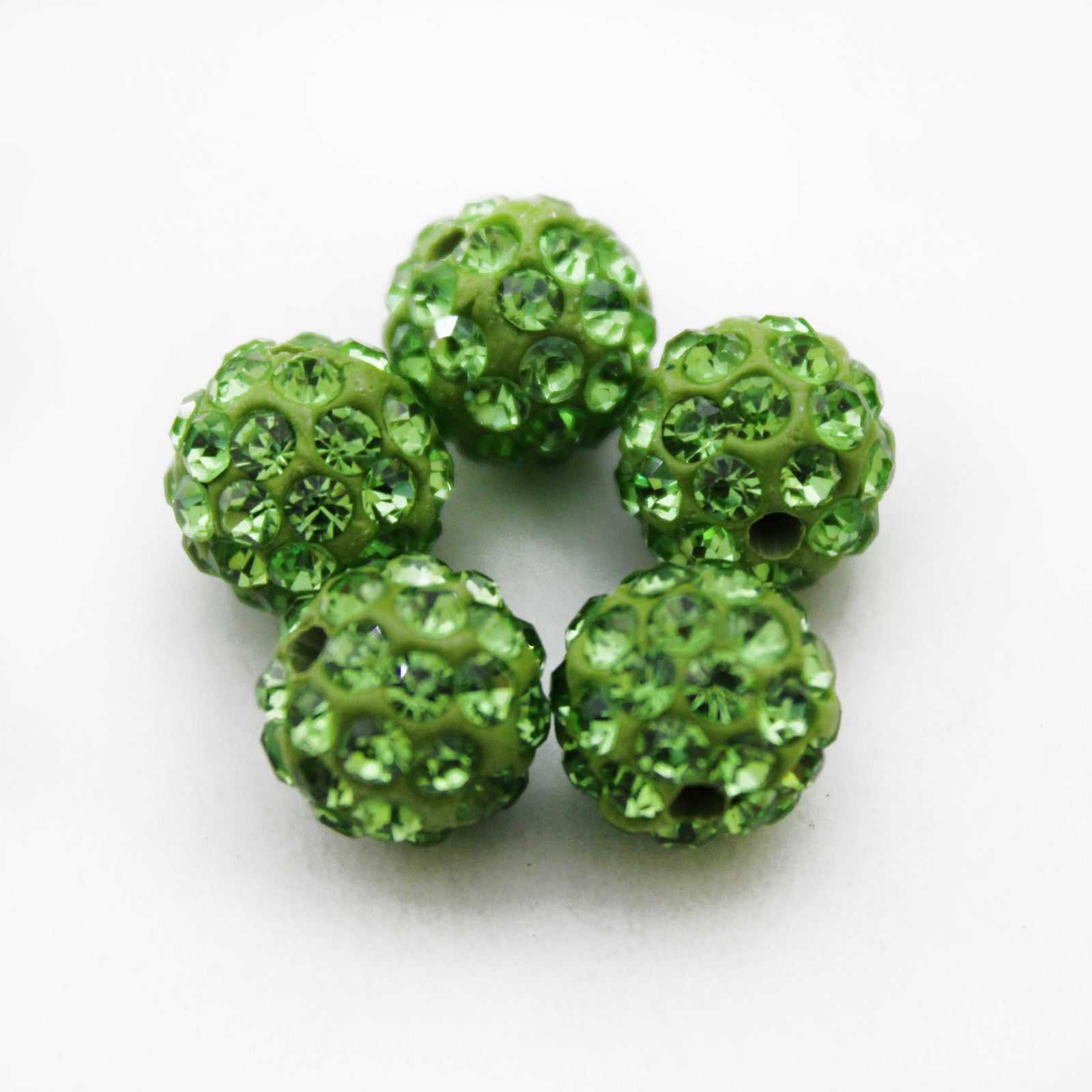 SHAMBALLA BEADS - HIGH QUALITY - 10MM - 5 CRYSTAL CLAY DISCO BALLS - Picture 16 of 29