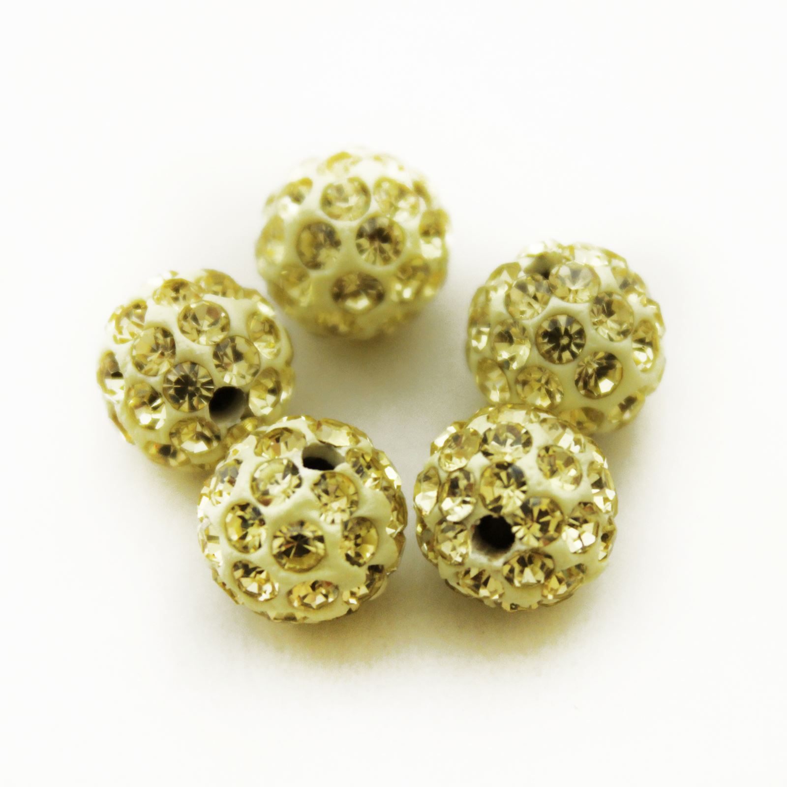 SHAMBALLA BEADS - HIGH QUALITY - 10MM - 5 CRYSTAL CLAY DISCO BALLS - Picture 29 of 29