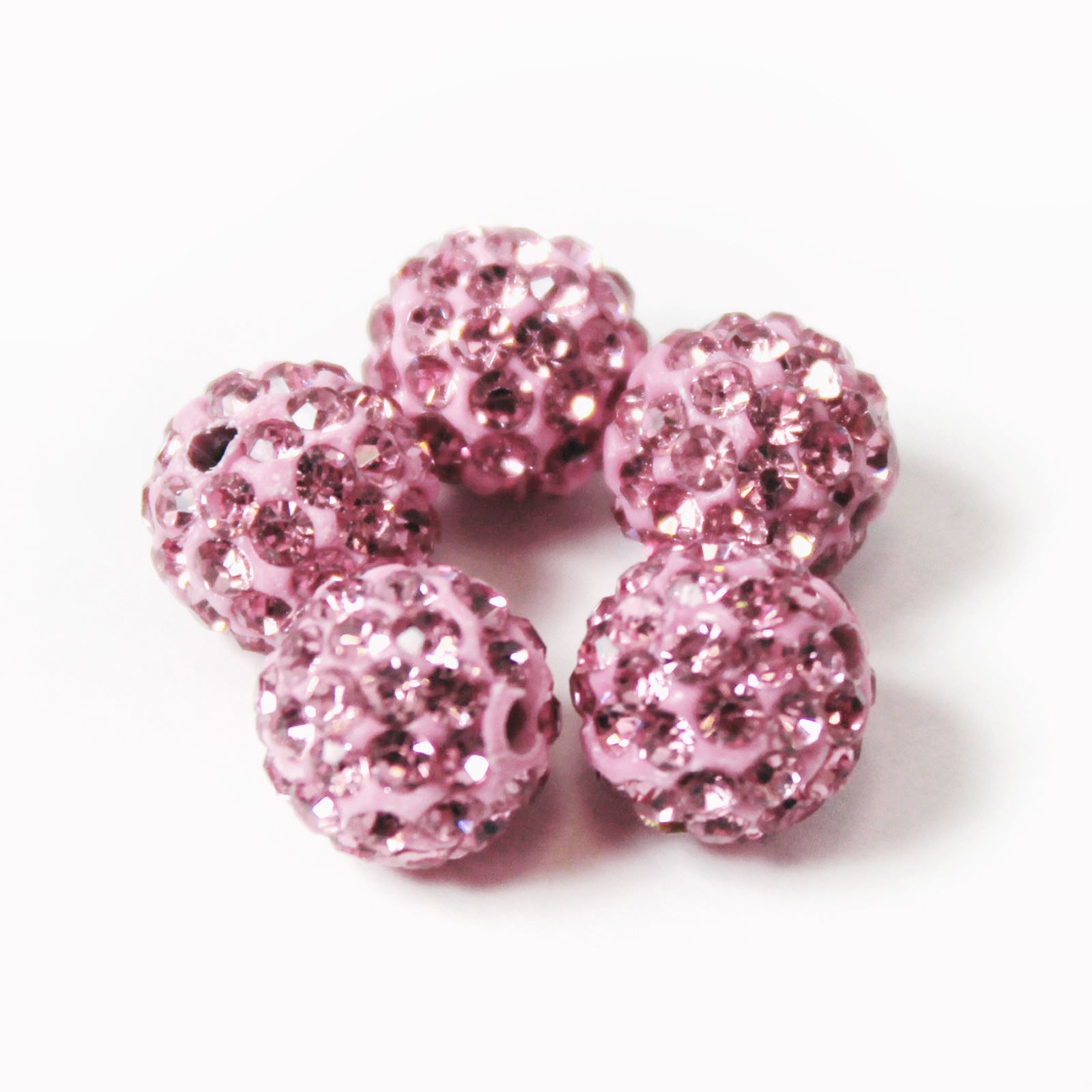 SHAMBALLA BEADS - HIGH QUALITY - 10MM - 5 CRYSTAL CLAY DISCO BALLS - Picture 18 of 29