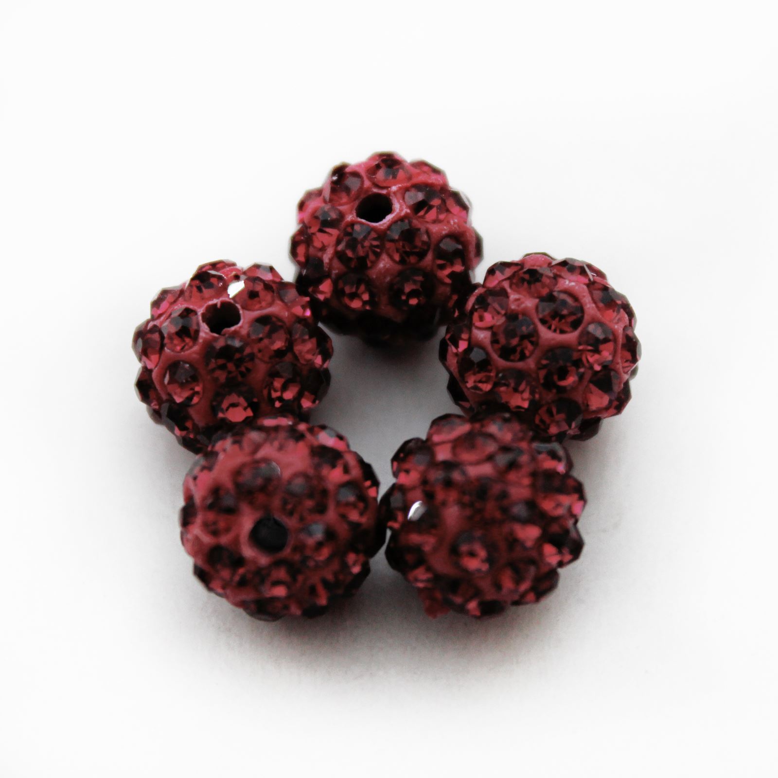 SHAMBALLA BEADS - HIGH QUALITY - 10MM - 5 CRYSTAL CLAY DISCO BALLS - Picture 24 of 29