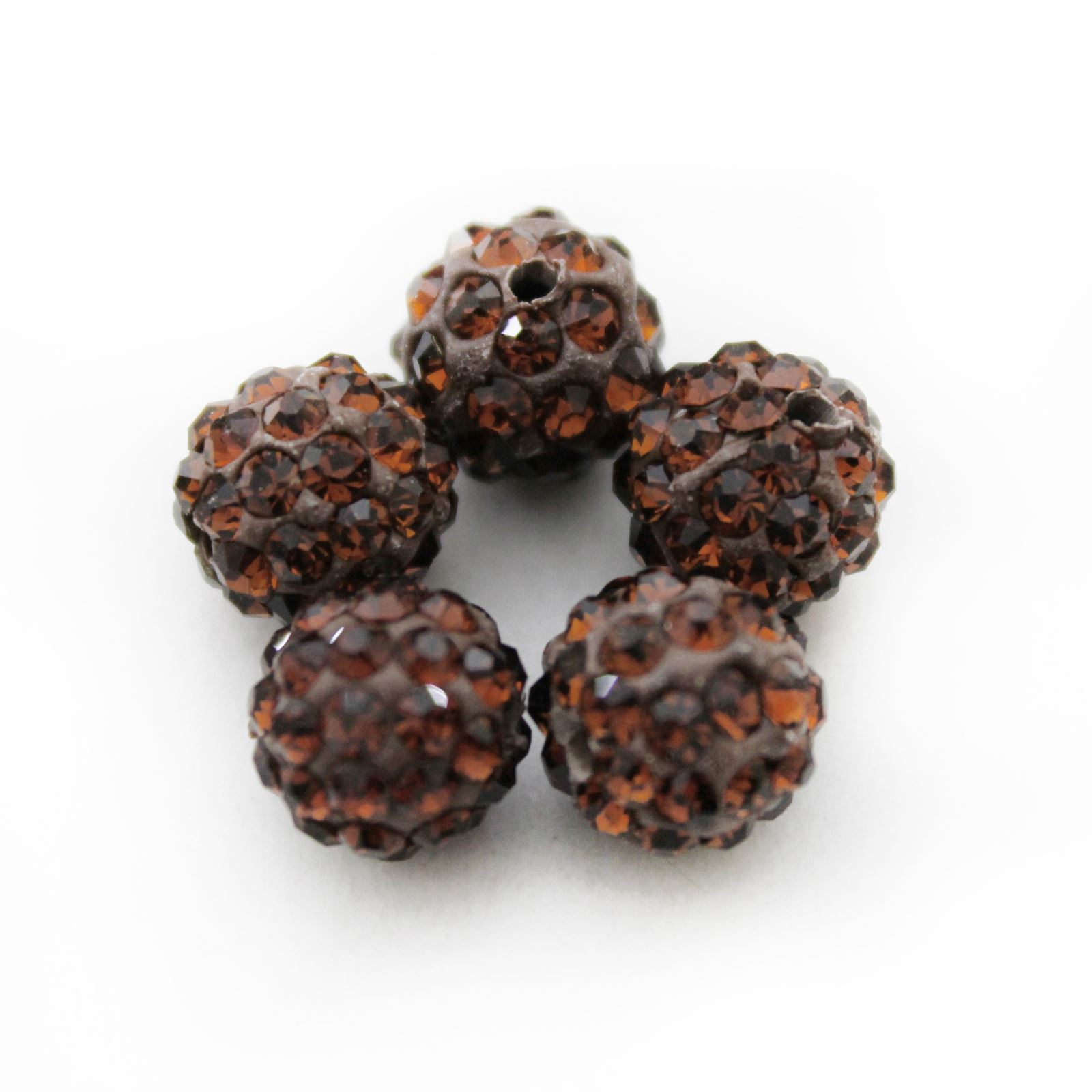 SHAMBALLA BEADS - HIGH QUALITY - 10MM - 5 CRYSTAL CLAY DISCO BALLS - Picture 25 of 29
