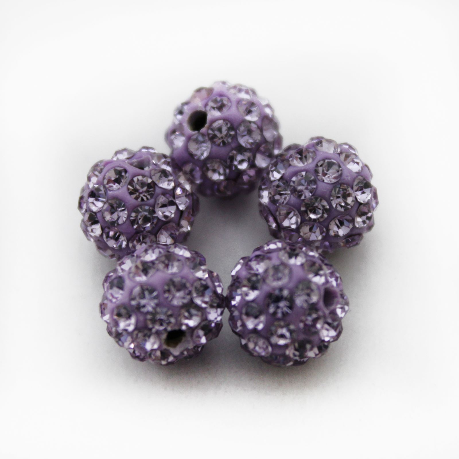 SHAMBALLA BEADS - HIGH QUALITY - 10MM - 5 CRYSTAL CLAY DISCO BALLS - Picture 8 of 29