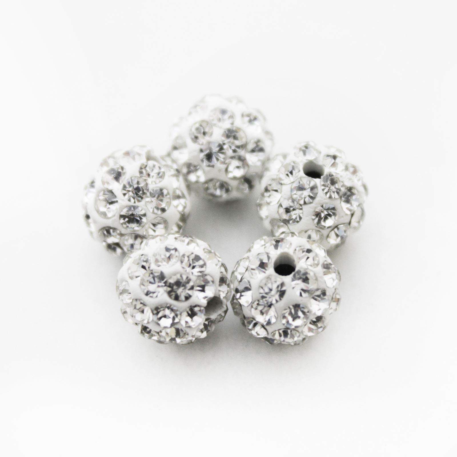 SHAMBALLA BEADS - HIGH QUALITY - 10MM - 5 CRYSTAL CLAY DISCO BALLS - Picture 28 of 29