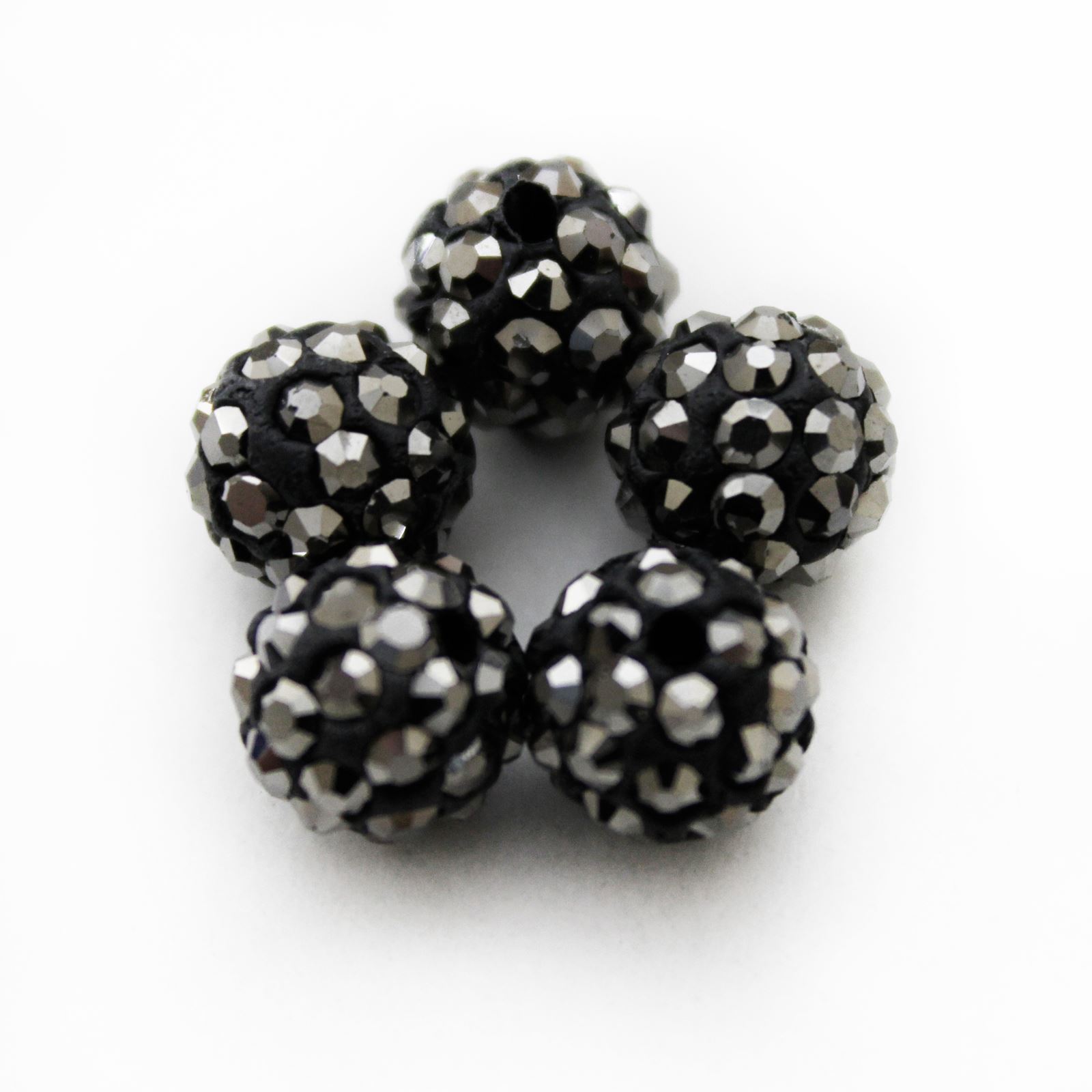SHAMBALLA BEADS - HIGH QUALITY - 10MM - 5 CRYSTAL CLAY DISCO BALLS - Picture 13 of 29