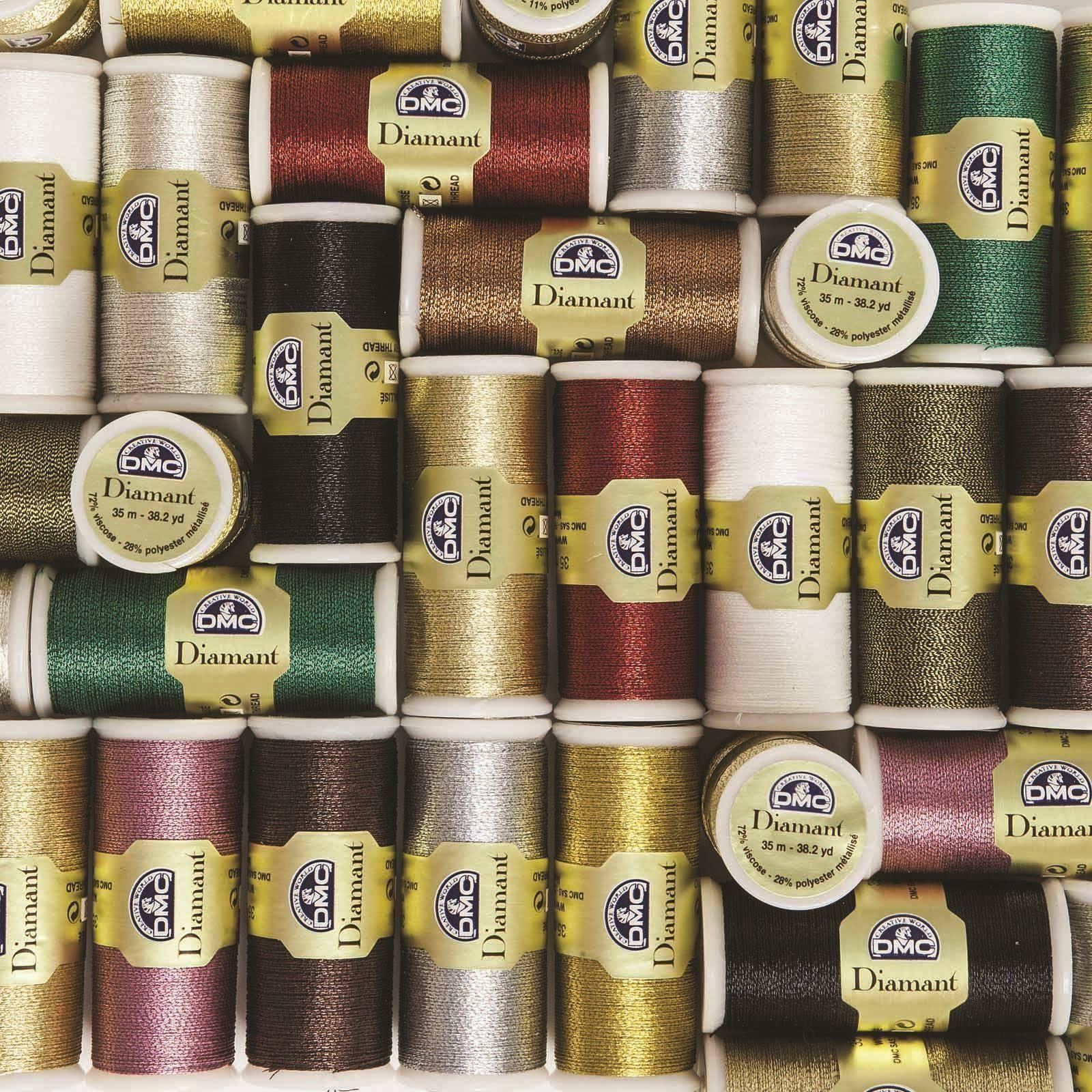 DMC Diamant Metallic Embroidery Thread 35m Spool Cross Stitch eBay