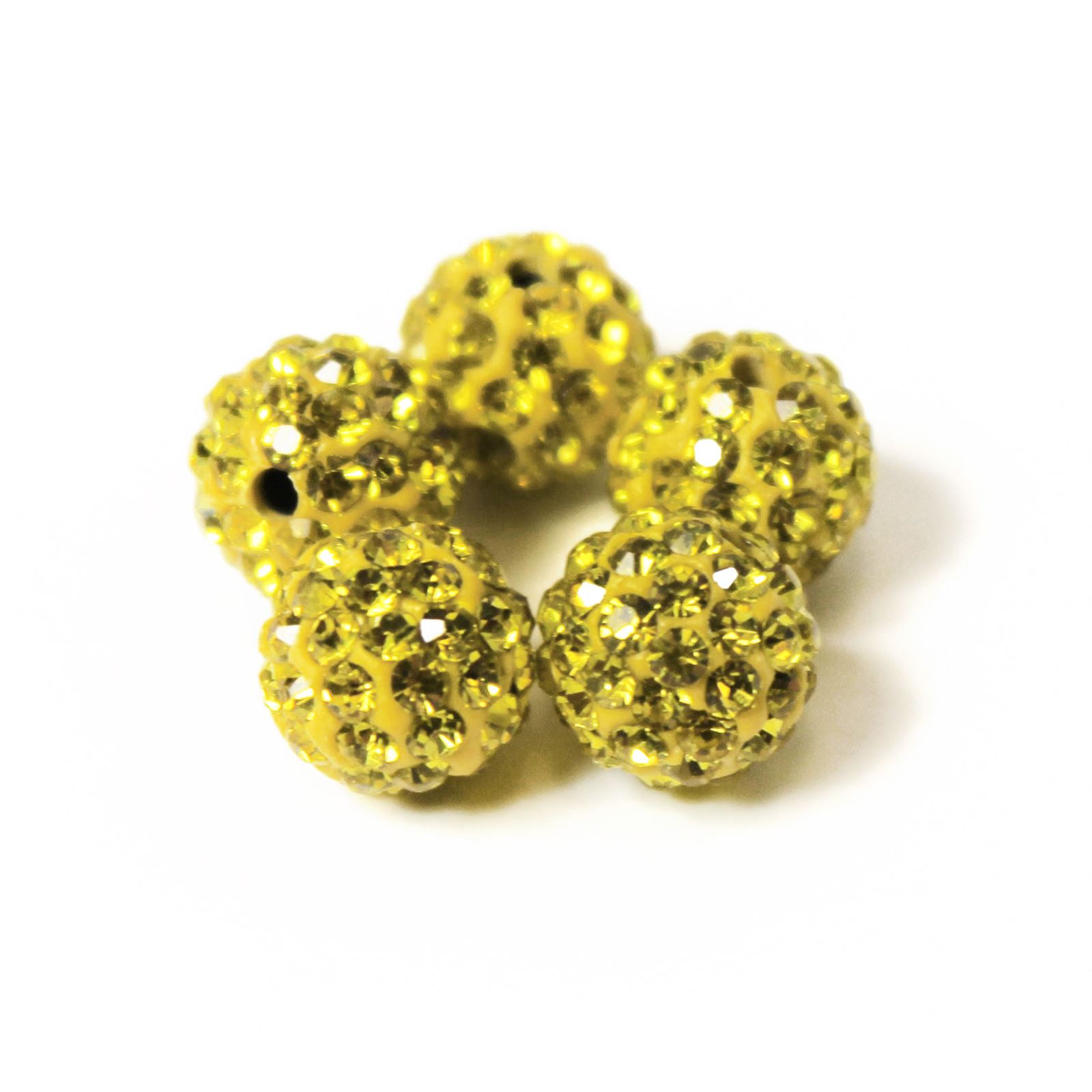 SHAMBALLA BEADS - HIGH QUALITY - 10MM - 5 CRYSTAL CLAY DISCO BALLS - Picture 14 of 29