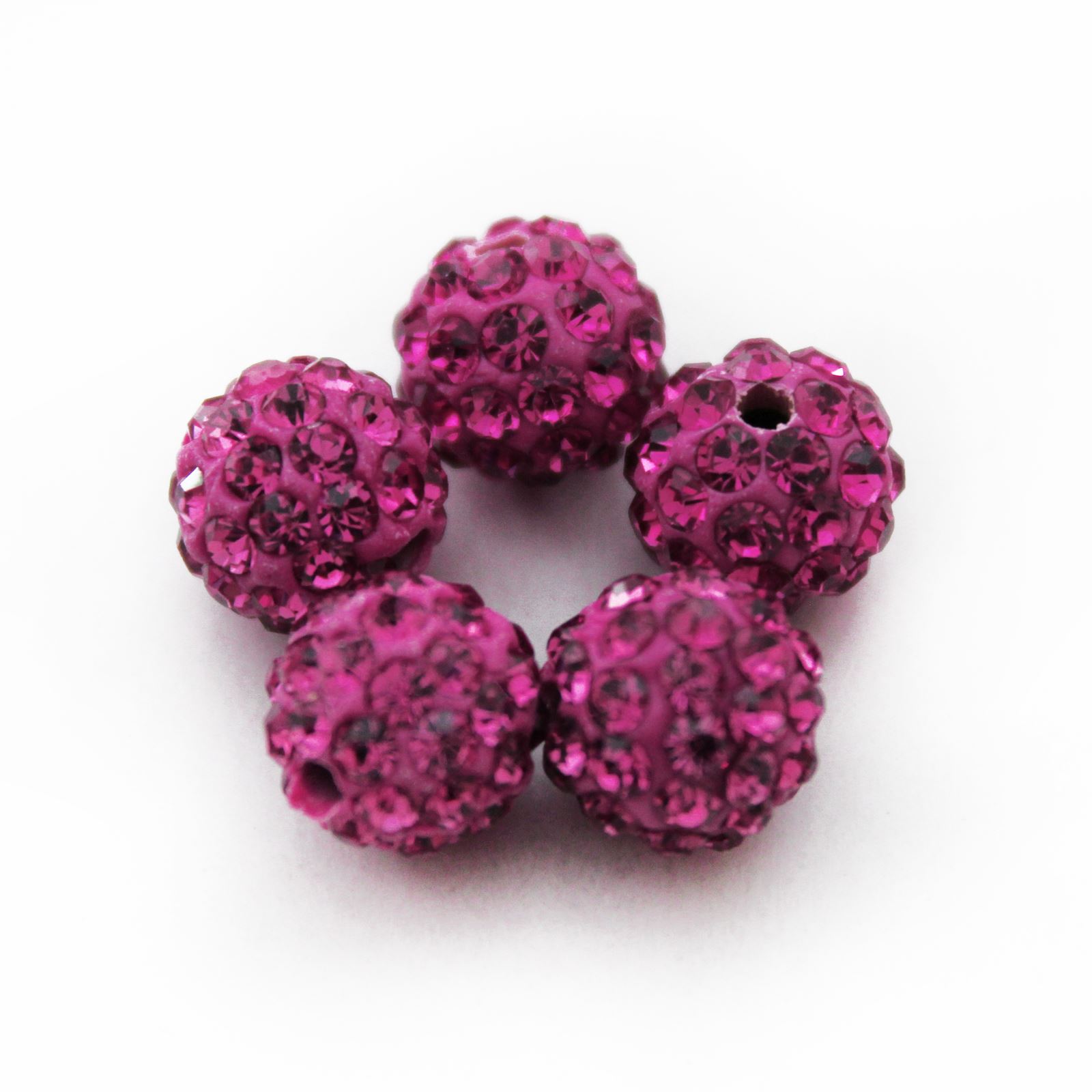 SHAMBALLA BEADS - HIGH QUALITY - 10MM - 5 CRYSTAL CLAY DISCO BALLS - Picture 11 of 29