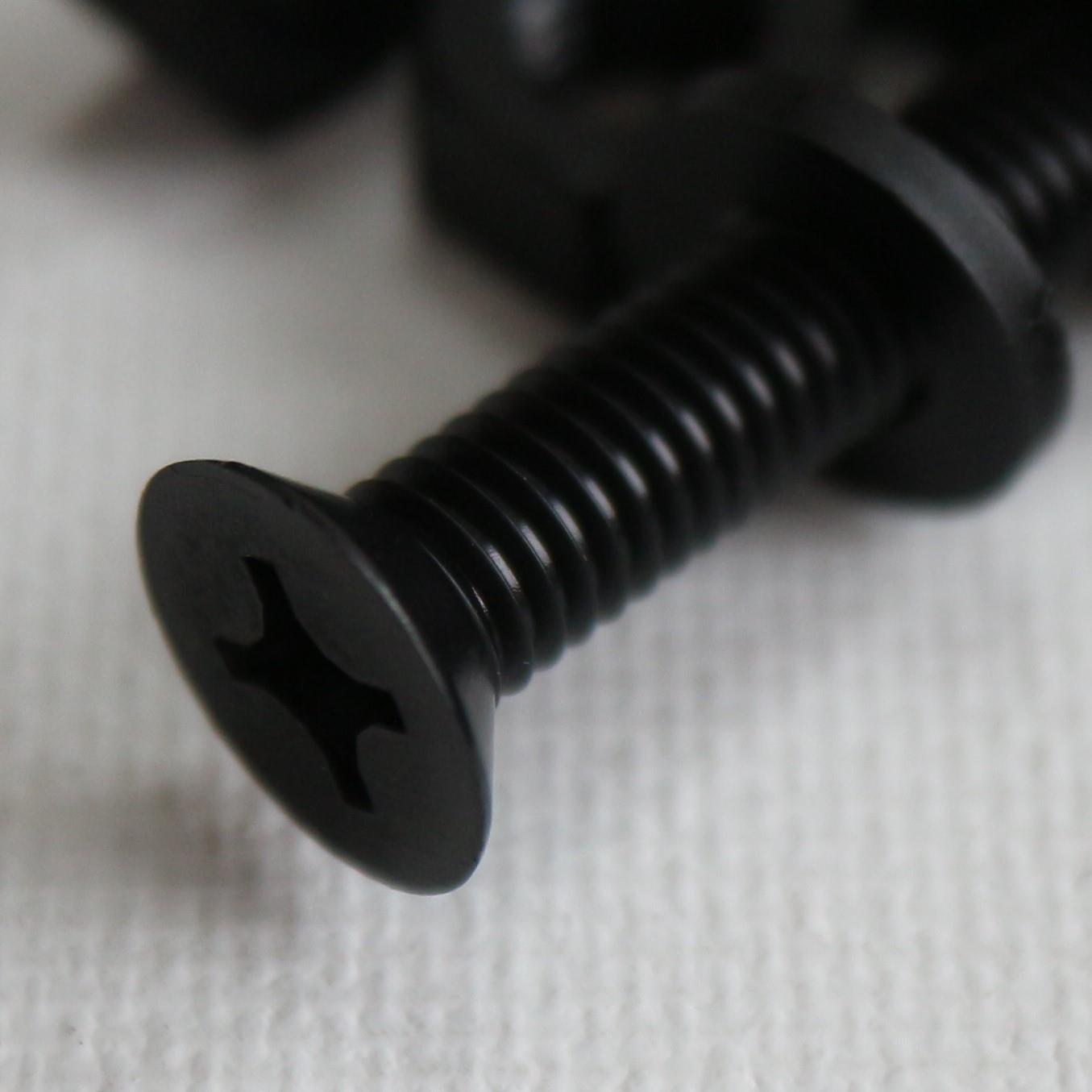 50 x Black Nylon Countersunk plastic machine screws M6 x 40mm Bolts