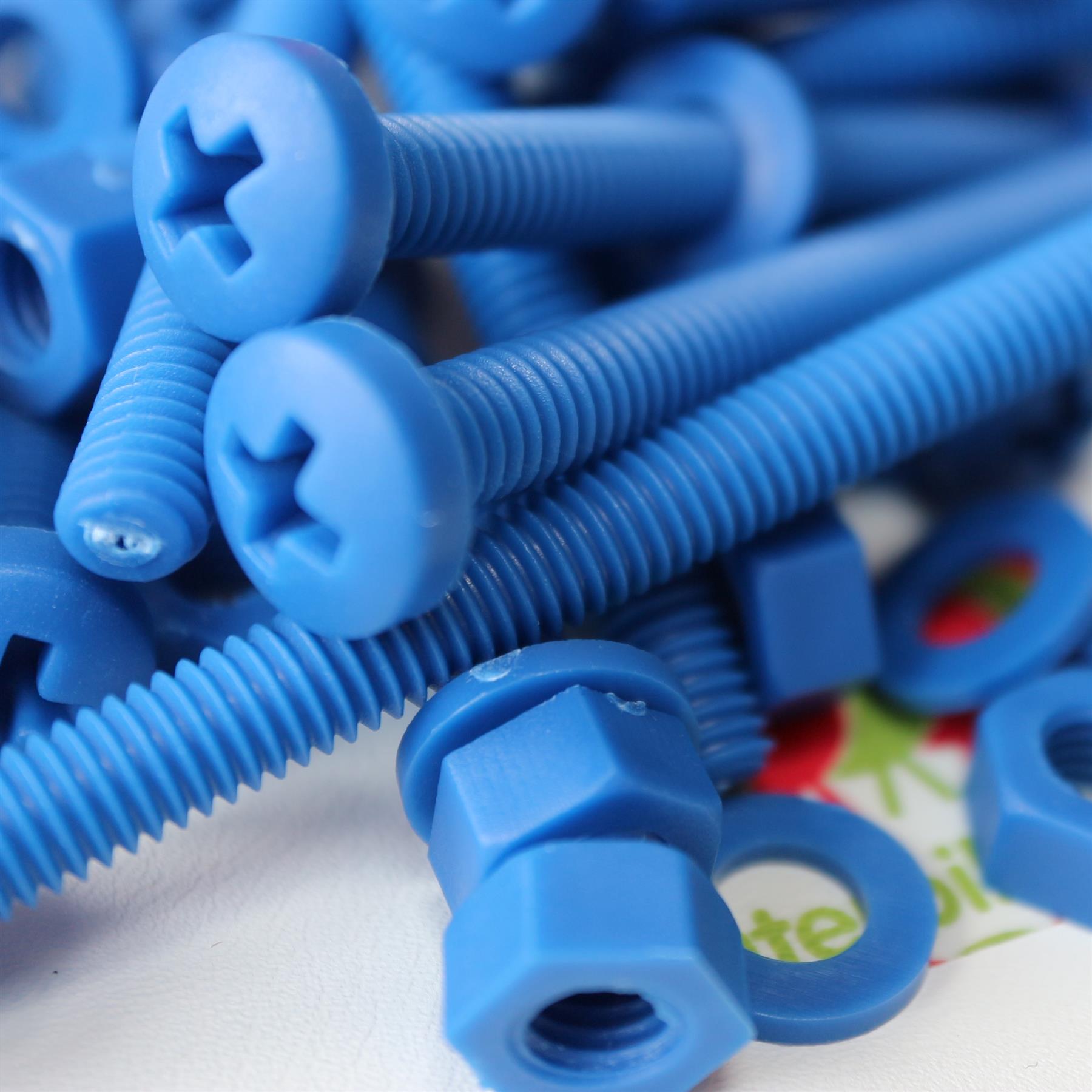160x M3M8 Blue Screws Plastic Nuts & Bolts, Washers, AntiCorrosion