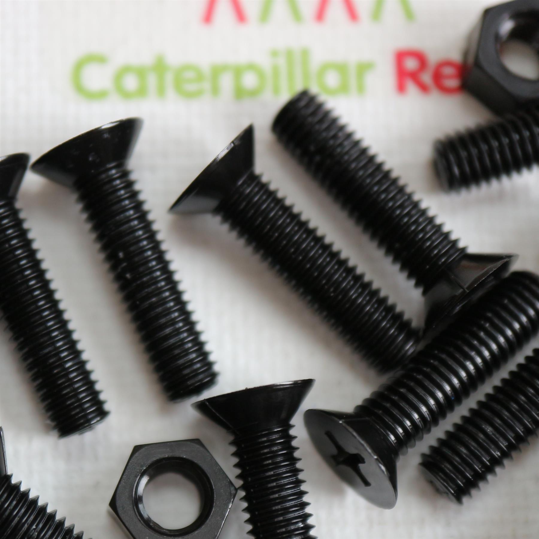 50 x Black Nylon Countersunk plastic machine screws M5 x 20mm Bolts