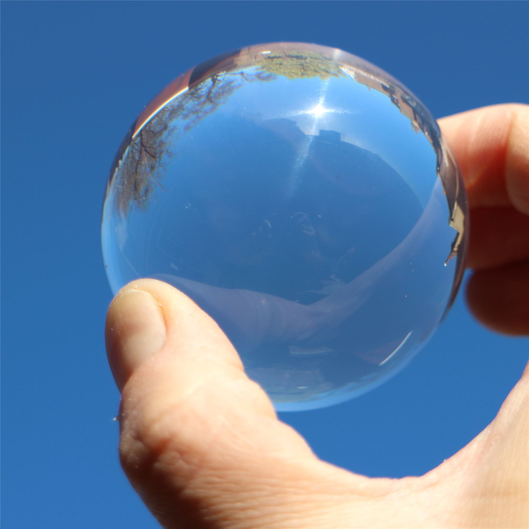 2 x 60mm Polished Clear Plastic Sphere Transparent Perspex Acrylic