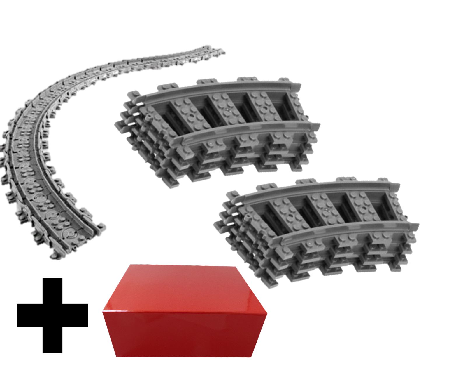 8x Curved Track + x16 Flexible Tracks, Lego Curve & Flex, Lego RC City Train | eBay