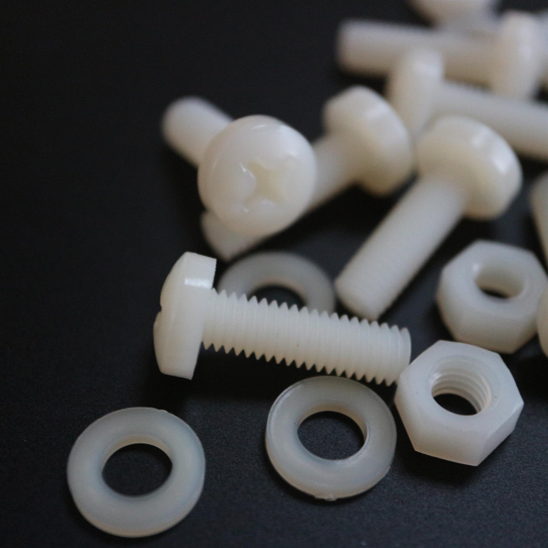 50 x Nylon Pan, crosshead plastic machine screws M6 x 20mm Bolts, Nuts & Washers eBay