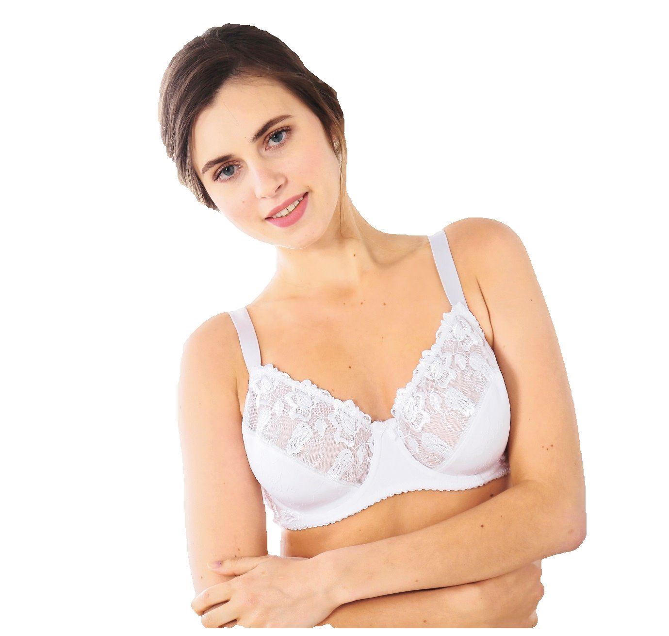 Reggiseno con ferretto BIANCO BIG GRANDE COPPA NON IMBOTTITA REGGISENO SUPPORTO MAXI TAGLIA