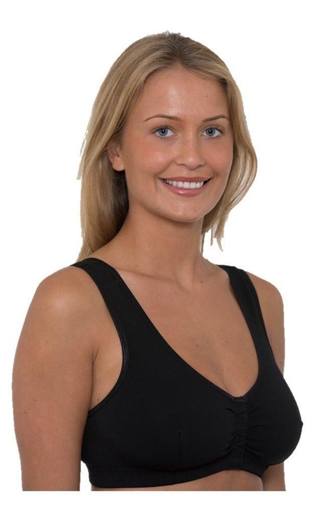 Front Velcro Fastening Easy Fasten Bra Post Surgery Cup Soft Non Wire