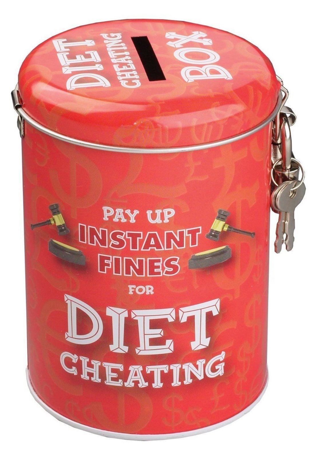Novelty Gifts Fine Tin Swear Box Money Saving Piggy Bank Lock & Key