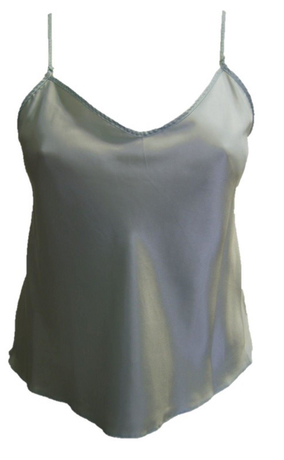 ladies womens satin camisole top vest cami lingerie plus size 8 - 26 - Picture 20 of 21