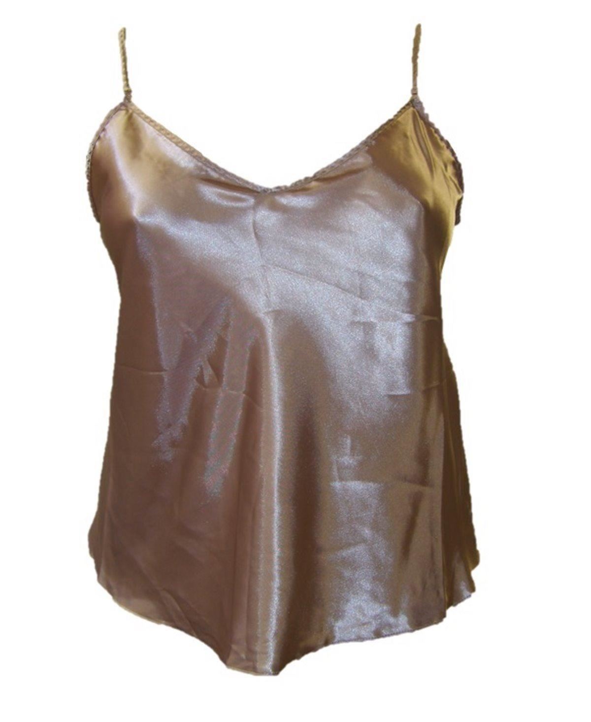 Ladies Womens Satin Camisole Top Vest Cami Lingerie Plus Size 10 28