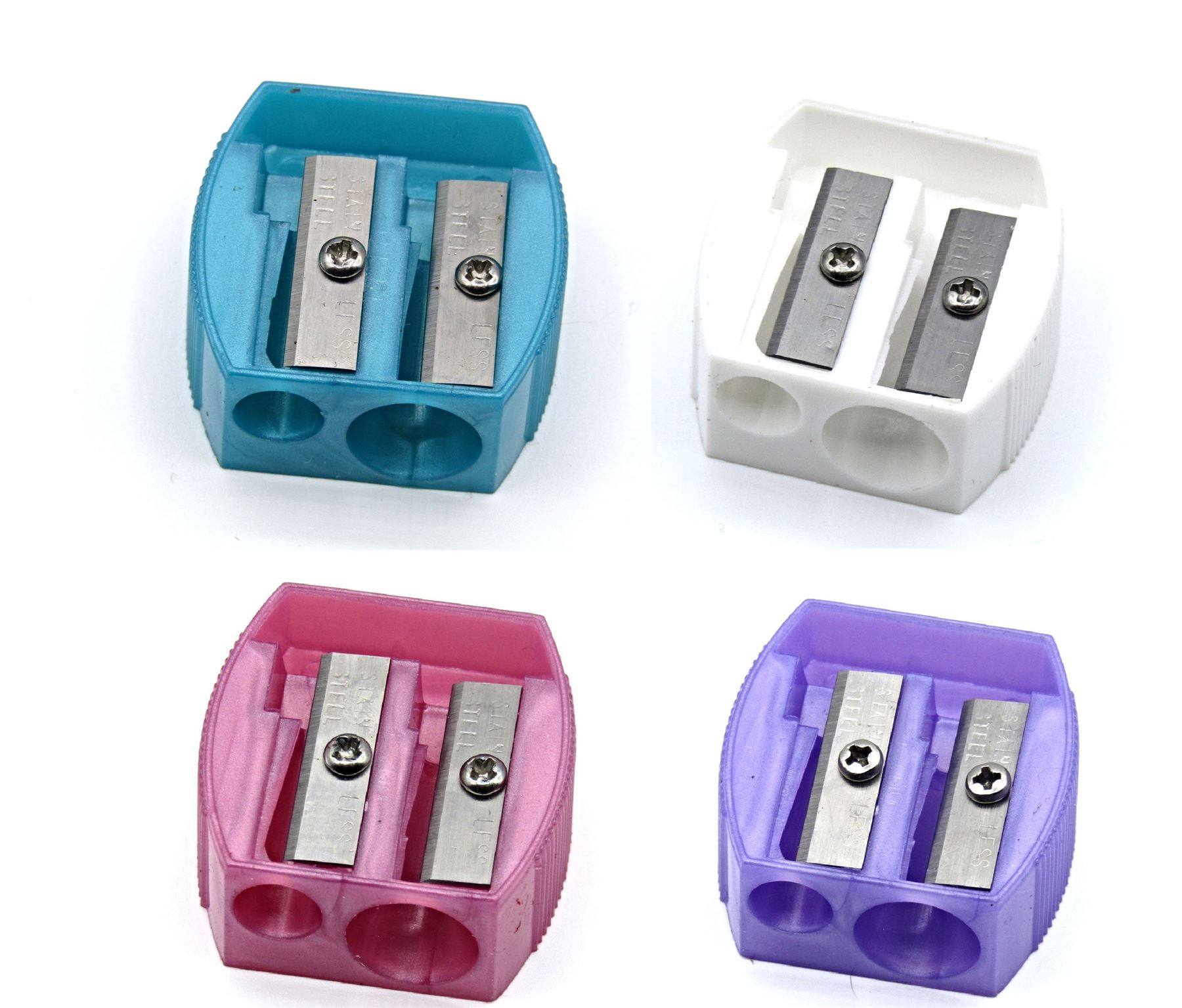Duo Double Cosmetic Makeup Eye Liner & Lip Pencil Sharpener Body