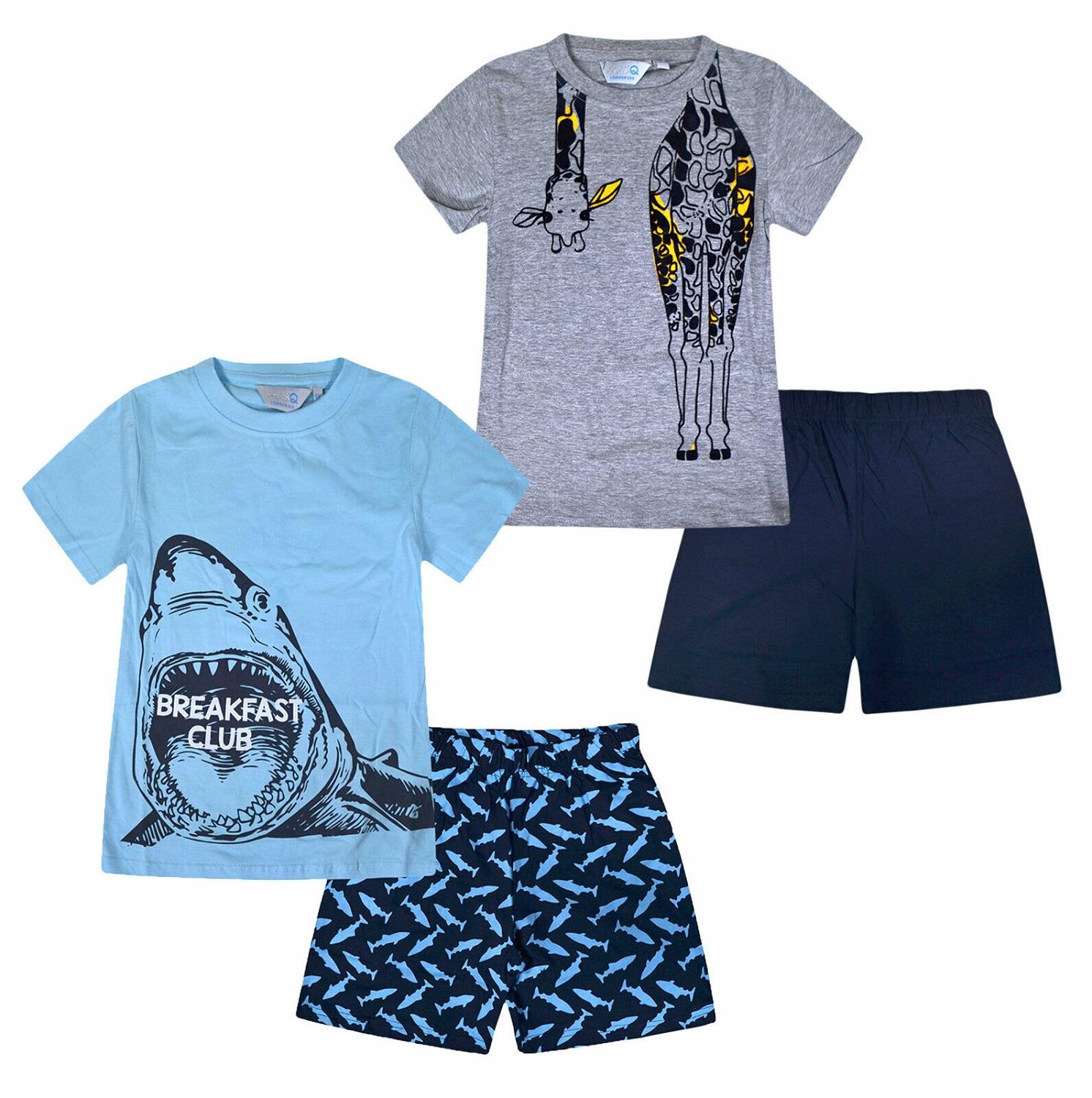 Kids Shark Pajamas Full Sleeve Boy Shark Pijamas Pure Cotton Sleepwear Clothes