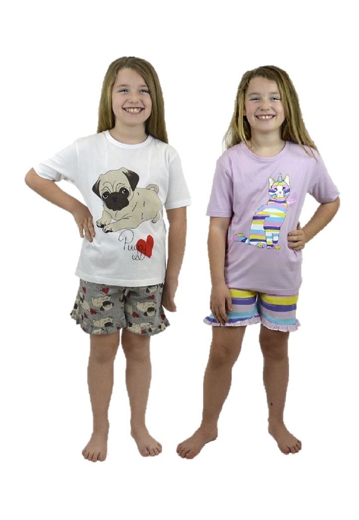 RJM Girls Childrens Kitty Pajamas Nightwear Gift