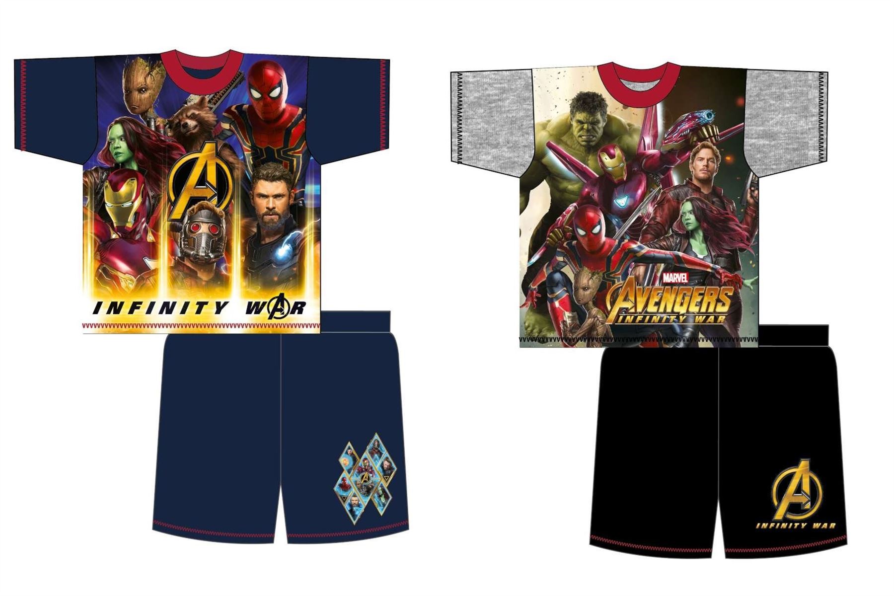 Boys Kid Avengers Shorts Pyjamas Short Sleevs Summer PJs Infinity War Endgame