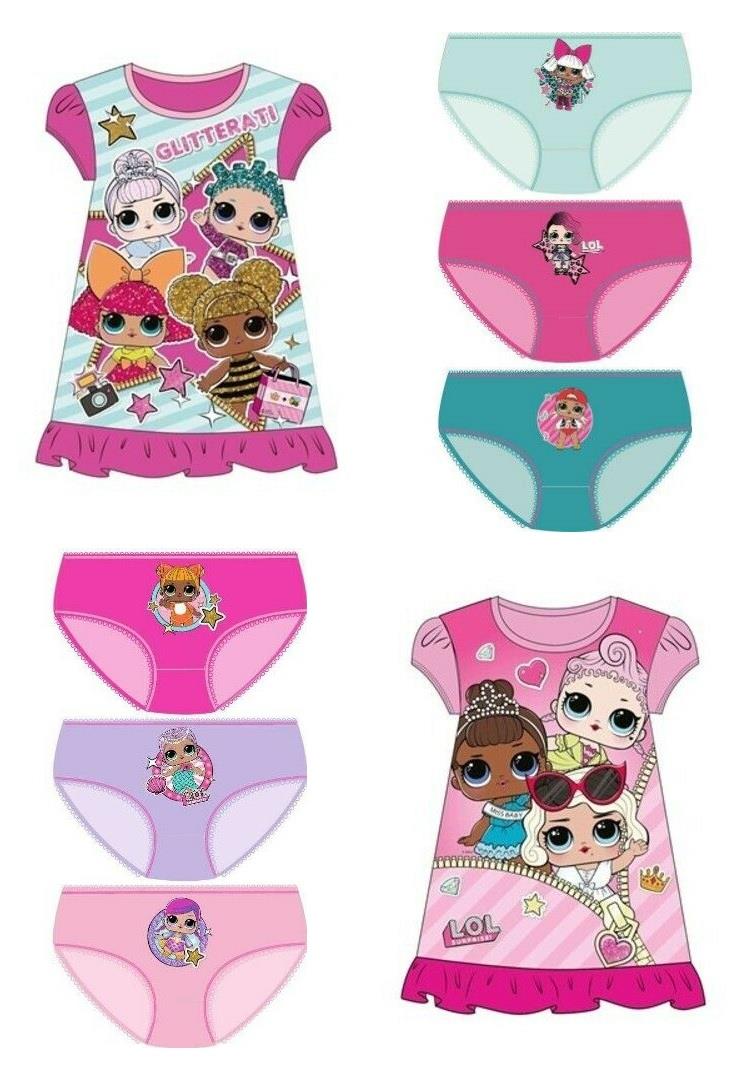 Girls LOL Nightdress Briefs Pants Sleepwear Nightwear Gift Childrens