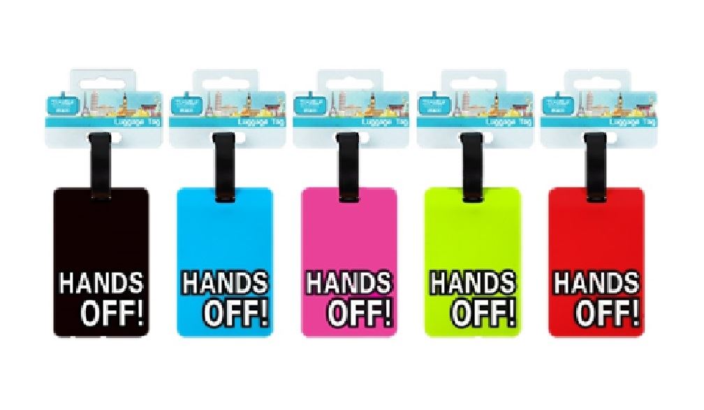 Hands Off Luggage Tag Novelty Travel Name Address Label Holiday eBay