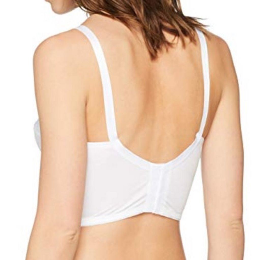 Reggiseno Pizzo Bianco Profondo Midi NON CABLATO COMPLETO covrage BODU Naturana 86012