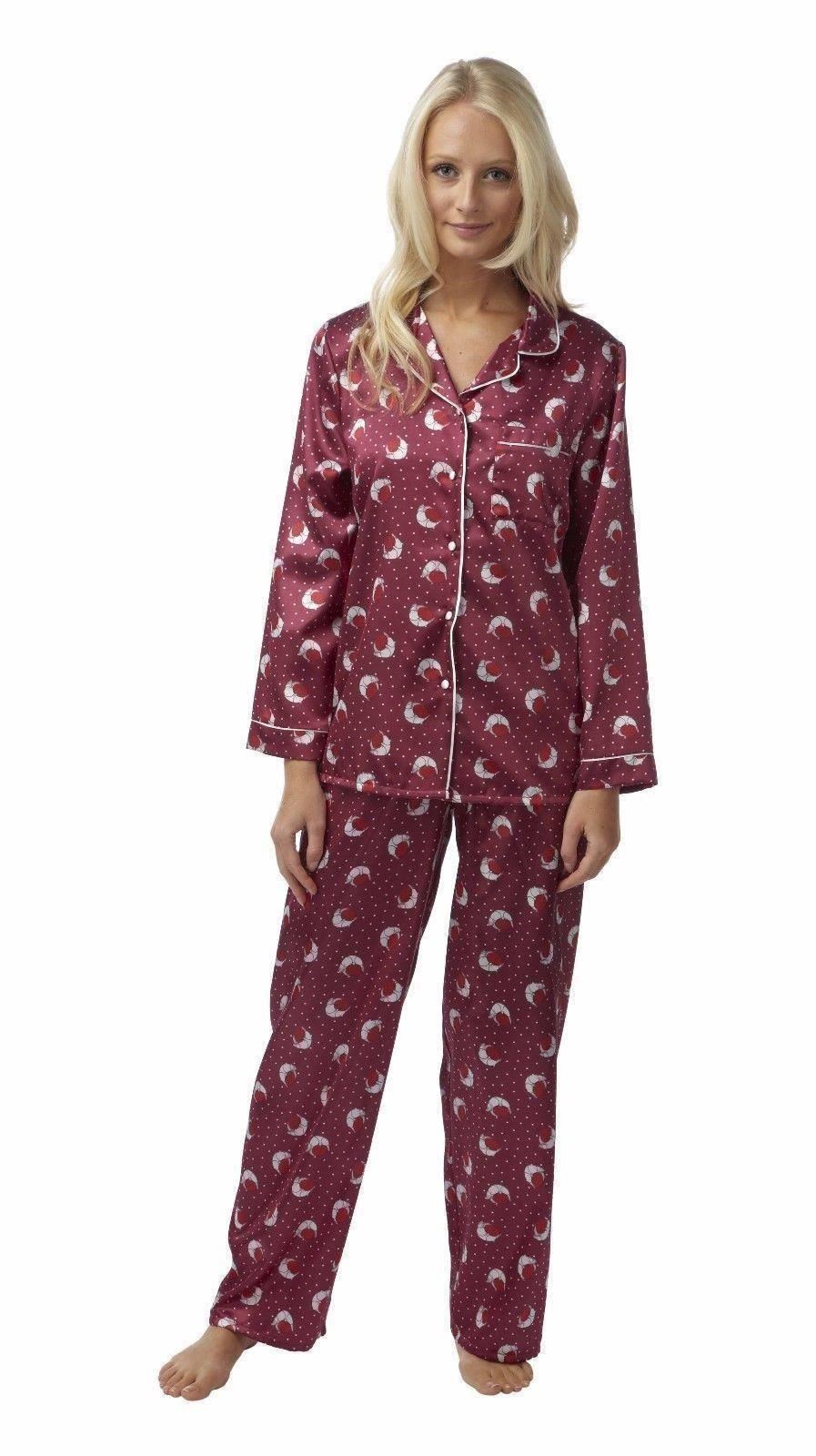 Ladies pyjamas pajama satin pjs cuddleskin 42 44 46 48 50 | eBay