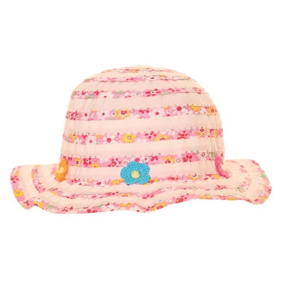Girls Sun Hat Flower Cotton Kids Fashion Bucket Beach Cap Children Accessories