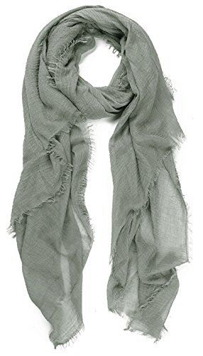 Cotton Blend Chic Ladies Crinkle Distressed Scarves Wrap Scarf /Fringed Edges - Picture 23 of 28