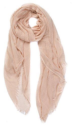 Cotton Blend Chic Ladies Crinkle Distressed Scarves Wrap Scarf /Fringed Edges - Picture 20 of 28