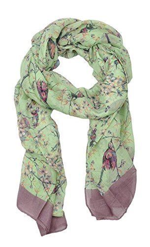 Bunte japanische Kirschblüte Vogel & Blumendruck Schal Schals Halstuch - Bild 5 von 12