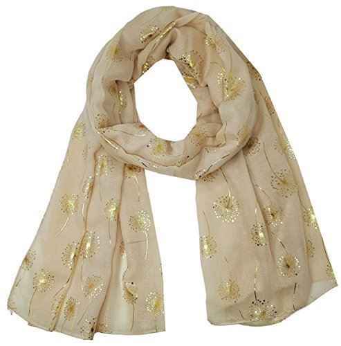 Lightweight Leaf Print Scarf For Women – Soft Wrap Shawl Stole, Autumn Winter Spring
