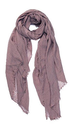 Cotton Blend Chic Ladies Crinkle Distressed Scarves Wrap Scarf /Fringed Edges - Picture 7 of 28