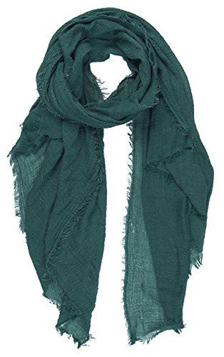 Cotton Blend Chic Ladies Crinkle Distressed Scarves Wrap Scarf /Fringed Edges - Picture 27 of 28