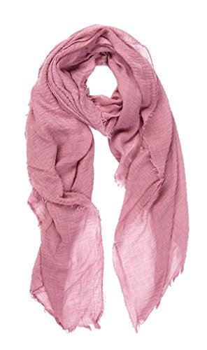 Cotton Blend Chic Ladies Crinkle Distressed Scarves Wrap Scarf /Fringed Edges - Picture 21 of 28