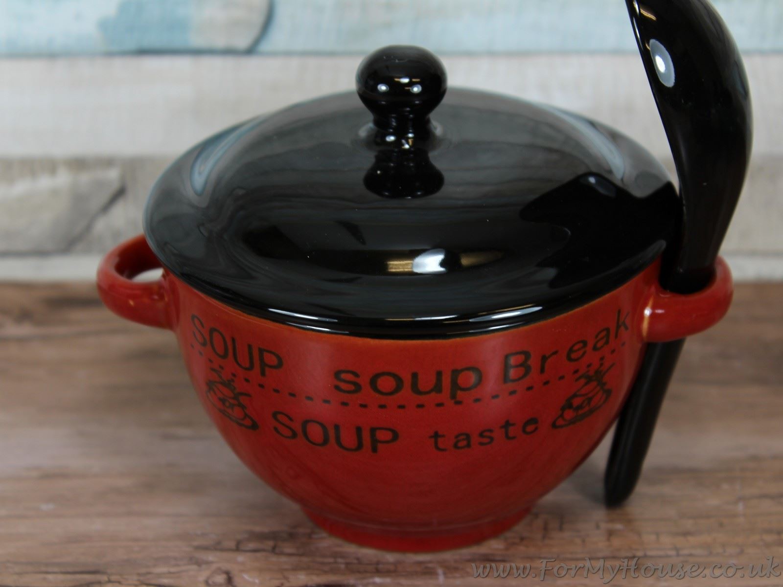 Soup bowl with lid and spoon soup break eBay