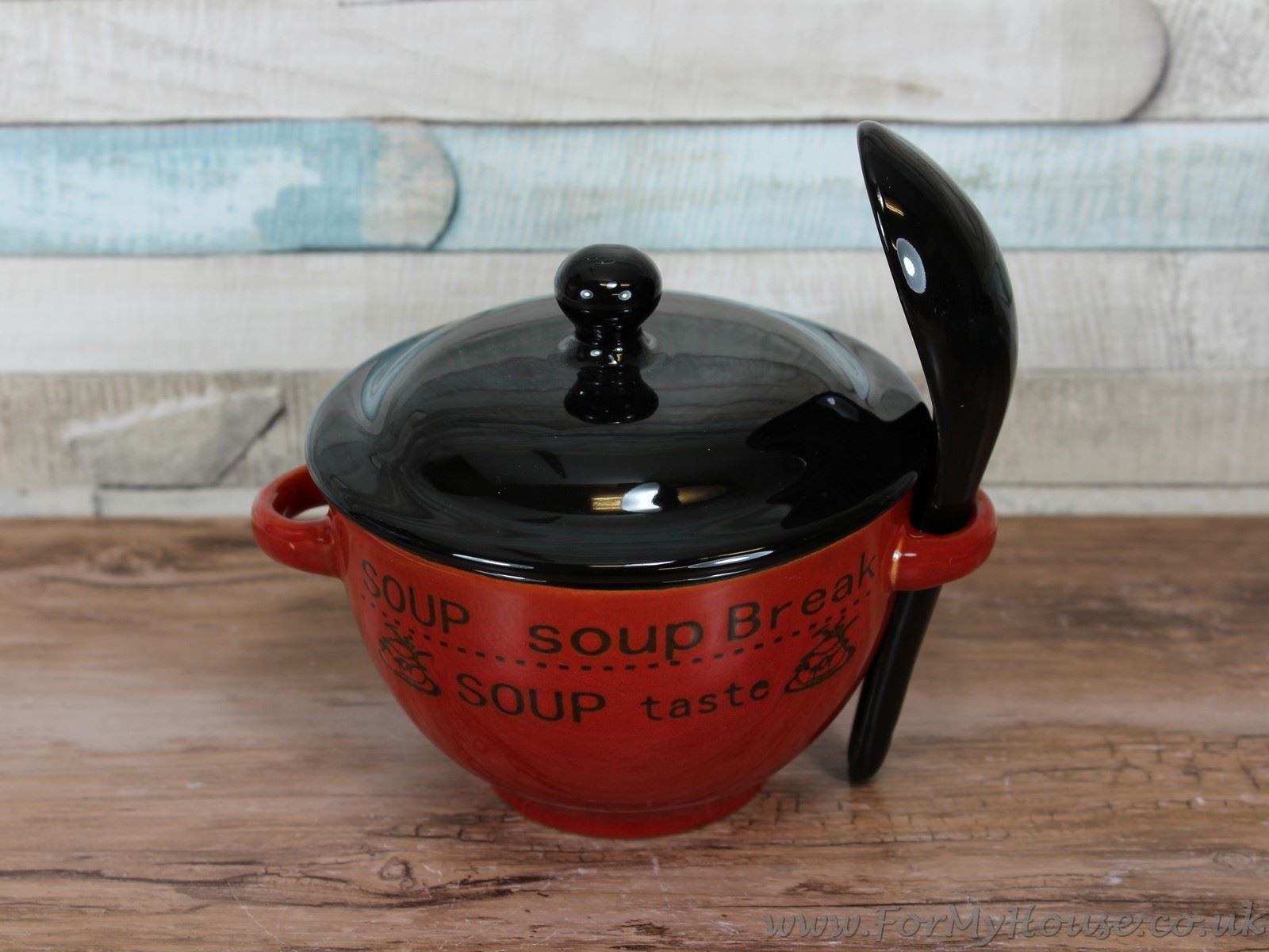 Soup bowl with lid and spoon soup break eBay