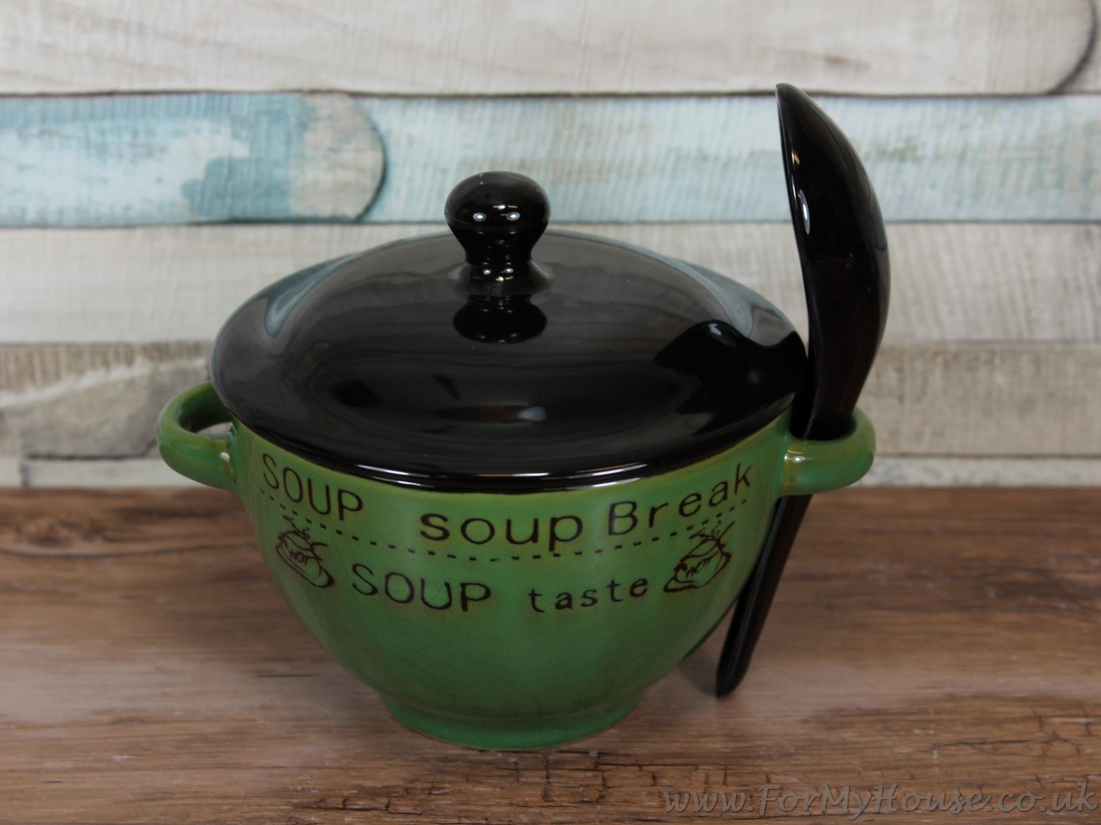 Soup bowl with lid and spoon soup break eBay