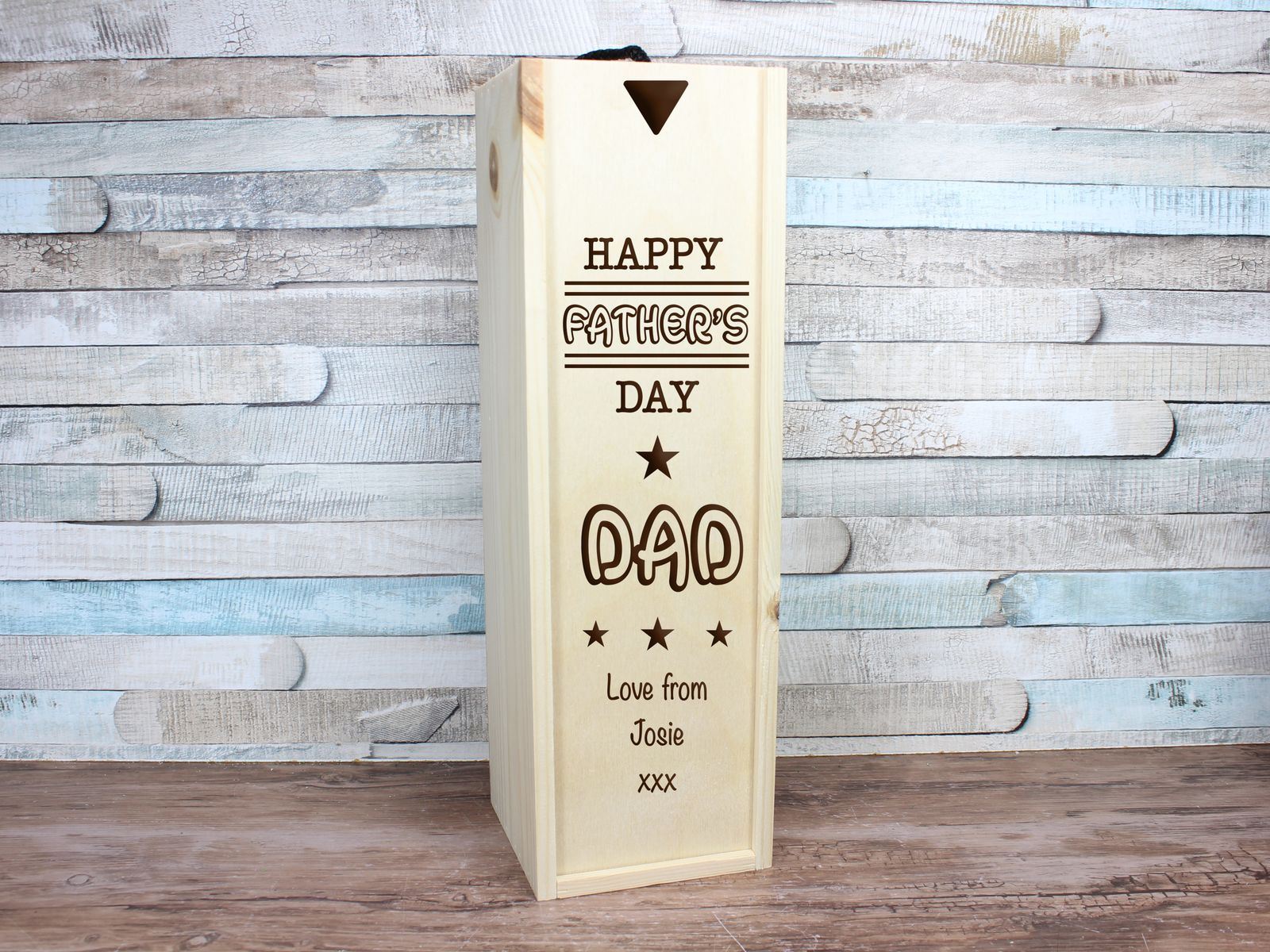 Personalised Engraved Father/'s day Wine Gift Box Single 1 Bottle Dad Grandad
