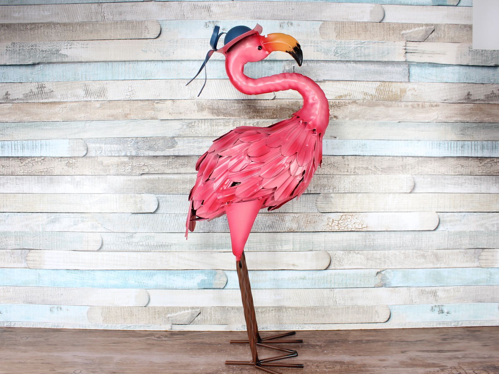 Large Metal Flamingo Garden Ornament Indoor Outdoor choice of 2 56cm or