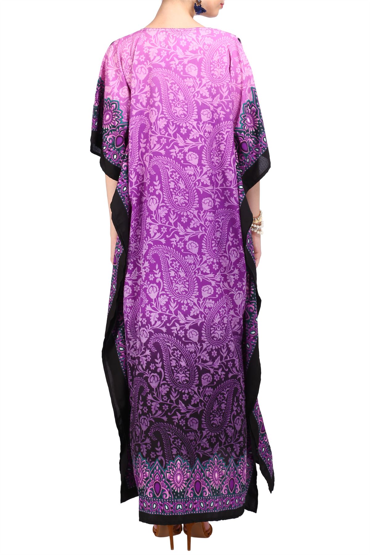 Women Kaftan Tunic Kimono Free Size Long Maxi Party Dress for Loungewear eBay