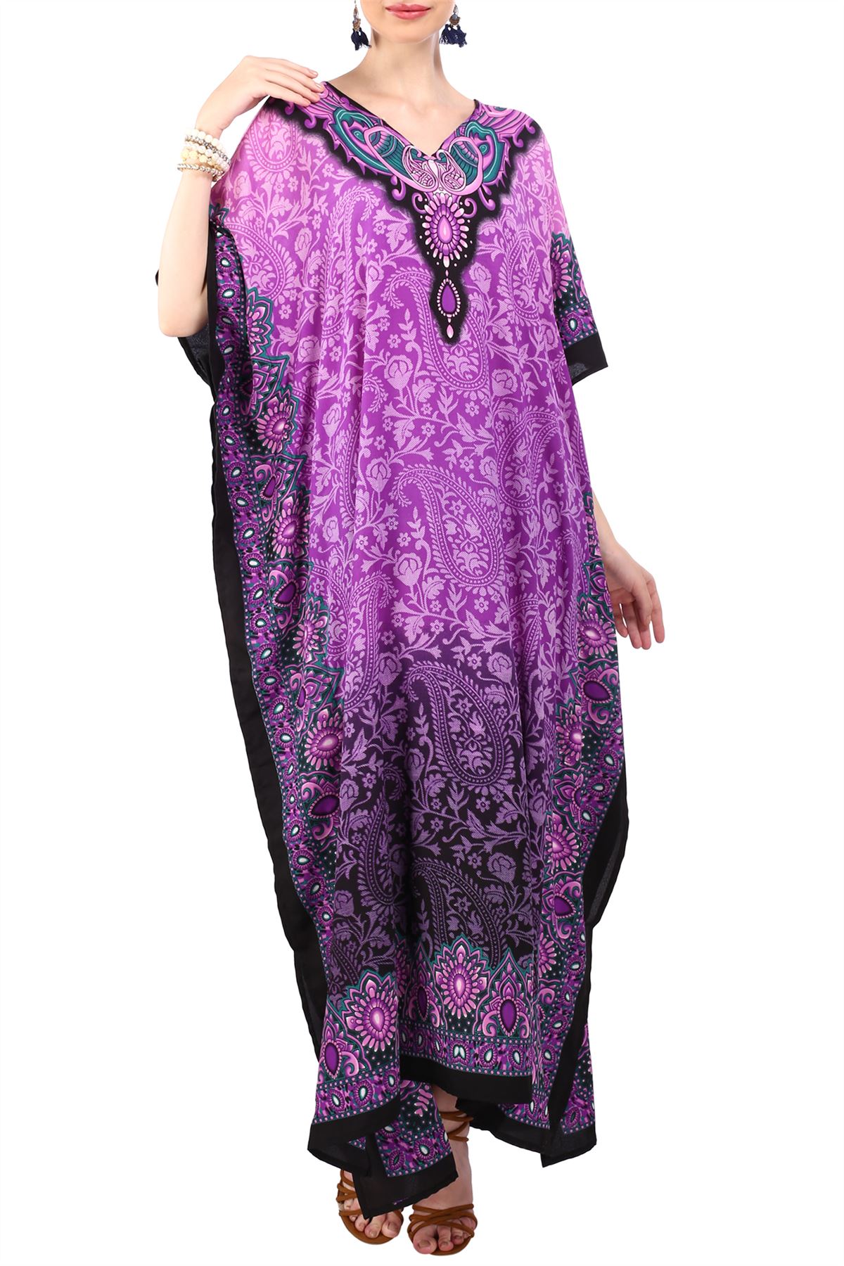 Miss Lavish London Women Kaftan Tunic Kimono Free Size Long Maxi Party Dress 101 eBay