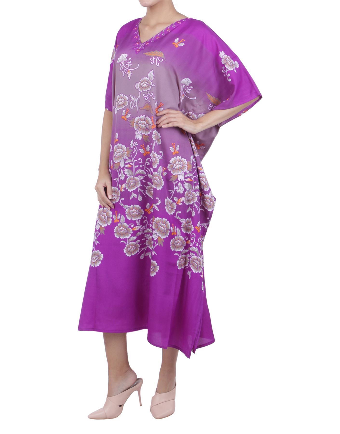 Kaftan Tunic Beach Cover Up Maxi Dress Sleepwear Embellished Kimonos [K134F UK] eBay