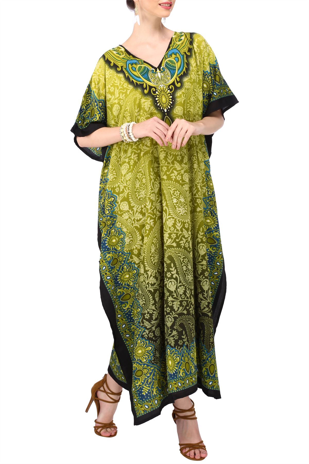 Miss Lavish London Women Kaftan Tunic Kimono Free Size Long Maxi Party Dress 101 eBay
