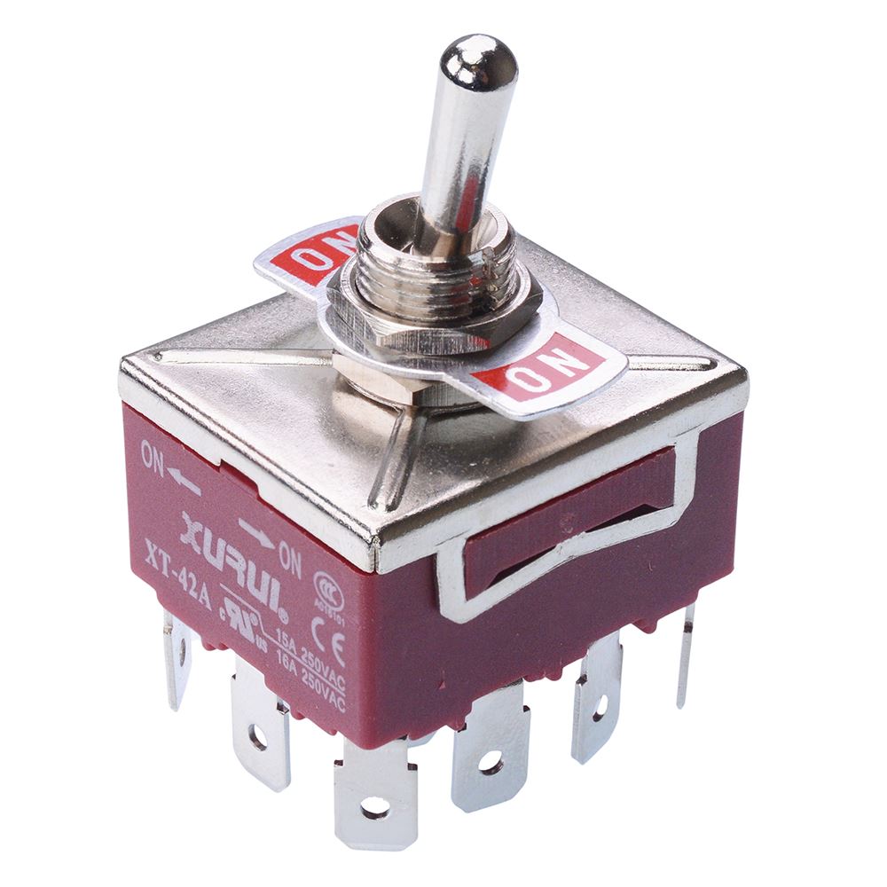 Standard 12mm Toggle Flick Switch 15A 250VAC - SPST SPDT DPST DPDT - Picture 47 of 50